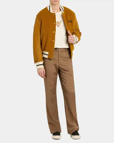 Rhude Men's Ribbed-Trim Varsity Jacket | Thumbnail 2