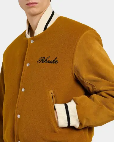 Rhude Men's Ribbed-Trim Varsity Jacket | Thumbnail 5