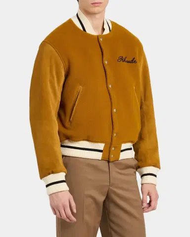 Rhude Men's Ribbed-Trim Varsity Jacket | Thumbnail 6