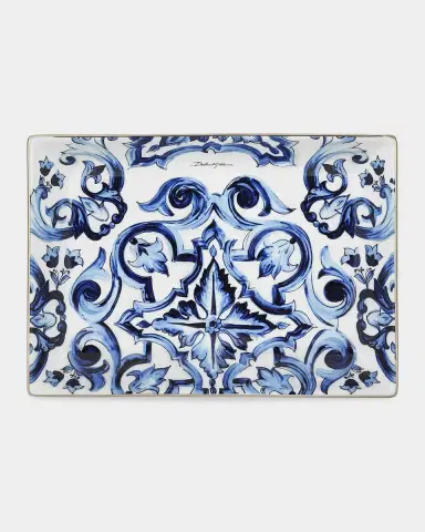 Dolce & Gabbana Blu Mediterraneo Rectangular Trinket Tray | Thumbnail 2 Dolce & Gabbana Blu Mediterraneo Rectangular Trinket Tray | Thumbnail 2