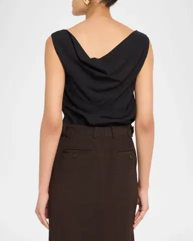 Co Sleeveless Draped-Back Top | Thumbnail 3