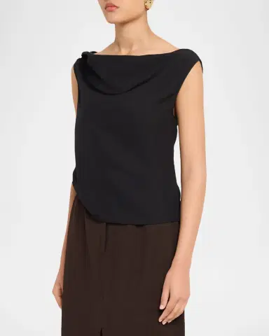 Co Sleeveless Draped-Back Top | Thumbnail 4