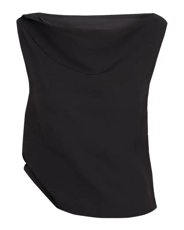 Co Sleeveless Draped-Back Top