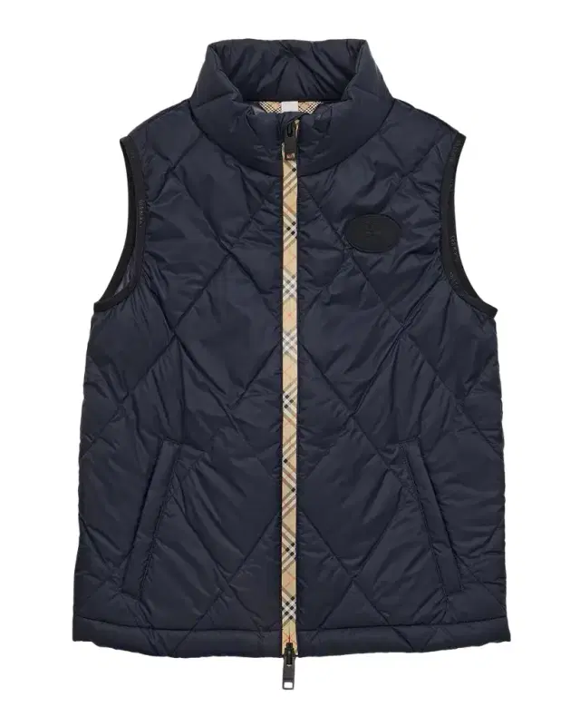 Burberry Little Boy 's & Boy 's Check-Trimmed Quilted Vest