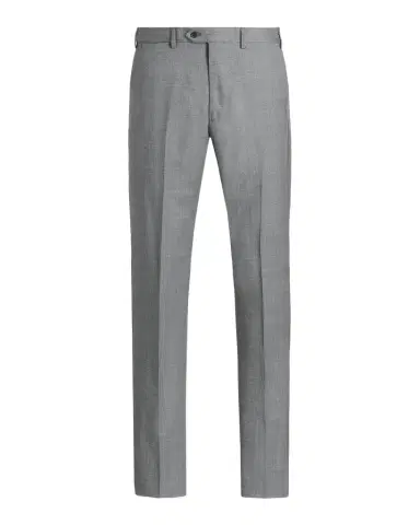 Emporio Armani Men's Textured Virgin Wool Trousers | Thumbnail 1