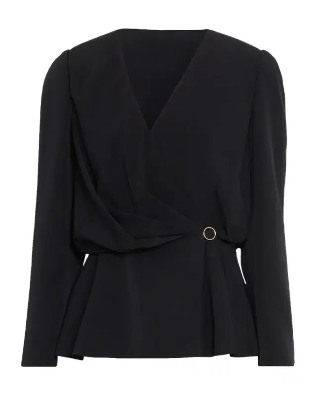 Chloe Long-Sleeve Wrap Blouse