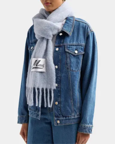Marni Men's Alpaca Fringe-Trimmed Scarf | Thumbnail 3 Marni Men's Alpaca Fringe-Trimmed Scarf | Thumbnail 3