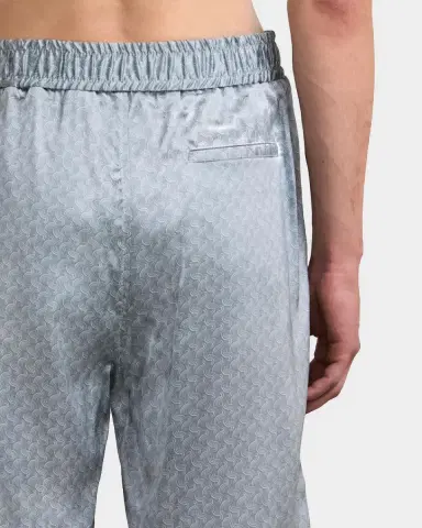 Frescobol Carioca Men 's Palma Printed Stretch Silk Shorts | Thumbnail 3