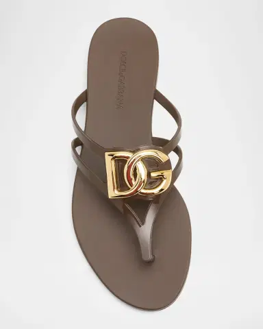 Dolce & Gabbana DG Jelly Flat Thong Sandals | Thumbnail 3 Dolce & Gabbana DG Jelly Flat Thong Sandals | Thumbnail 3