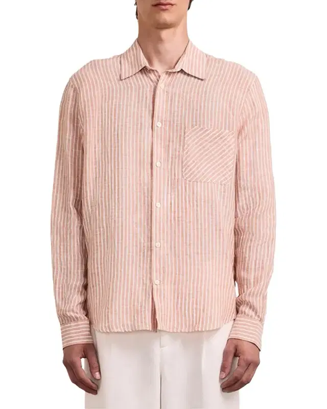 Frescobol Carioca Men 's Telles Striped Linen Shirt