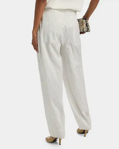 TOTEME Striped Cotton-Silk Balloon Trousers | Thumbnail 3