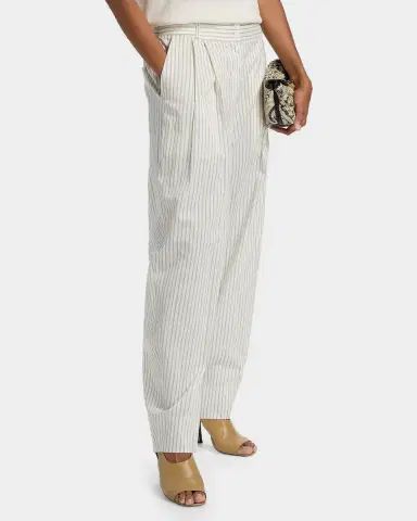 TOTEME Striped Cotton-Silk Balloon Trousers | Thumbnail 4