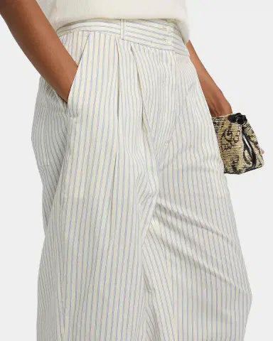 TOTEME Striped Cotton-Silk Balloon Trousers | Thumbnail 5