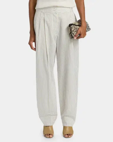 TOTEME Striped Cotton-Silk Balloon Trousers | Thumbnail 7