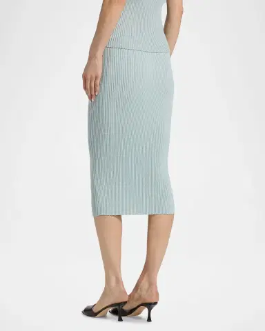 LESET Blake Rib-Knit Pencil Midi Skirt | Thumbnail 3 LESET Blake Rib-Knit Pencil Midi Skirt | Thumbnail 3