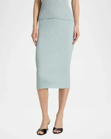 LESET Blake Rib-Knit Pencil Midi Skirt | Thumbnail 4 LESET Blake Rib-Knit Pencil Midi Skirt | Thumbnail 4