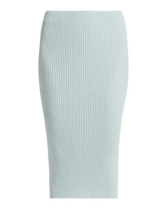 LESET Blake Rib-Knit Pencil Midi Skirt