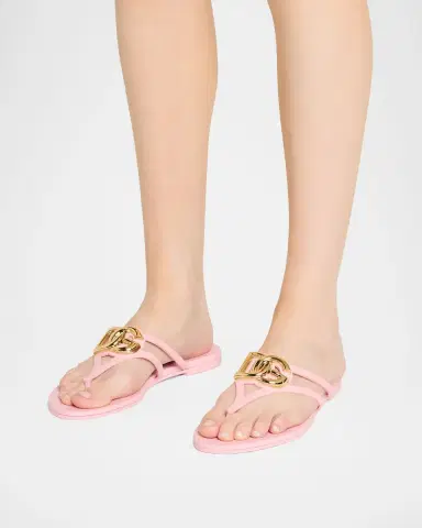 Dolce & Gabbana DG Jelly Flat Thong Sandals | Thumbnail 2 Dolce & Gabbana DG Jelly Flat Thong Sandals | Thumbnail 2