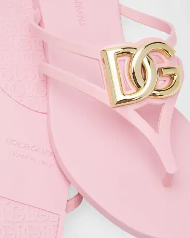Dolce & Gabbana DG Jelly Flat Thong Sandals | Thumbnail 5 Dolce & Gabbana DG Jelly Flat Thong Sandals | Thumbnail 5