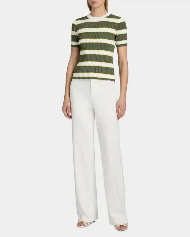 Elie Tahari The Stevie Striped Rib-Knit Top | Thumbnail 2 Elie Tahari The Stevie Striped Rib-Knit Top | Thumbnail 2