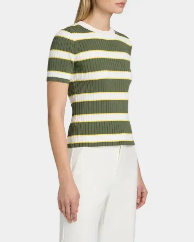 Elie Tahari The Stevie Striped Rib-Knit Top | Thumbnail 7 Elie Tahari The Stevie Striped Rib-Knit Top | Thumbnail 7