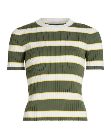 Elie Tahari The Stevie Striped Rib-Knit Top | Thumbnail 1 Elie Tahari The Stevie Striped Rib-Knit Top | Thumbnail 1