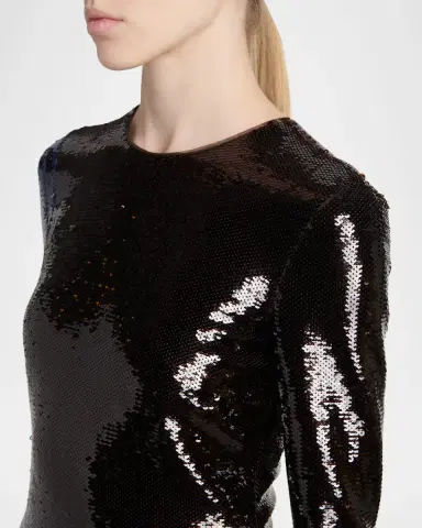 Tom Ford Sequined Long-Sleeve Midi Dress | Thumbnail 5