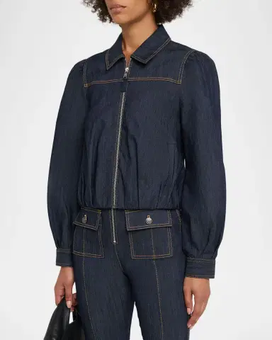 Cinq à Sept Estella Denim Jacket | Thumbnail 4 Cinq à Sept Estella Denim Jacket | Thumbnail 4