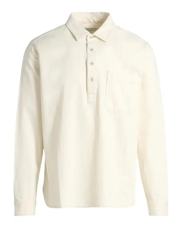 rag & bone Men 's Denim Long-Sleeve Polo Shirt