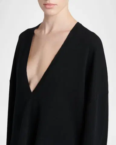 Tom Ford Fine Merino and Viscose V-Neck Sweater | Thumbnail 4 Tom Ford Fine Merino and Viscose V-Neck Sweater | Thumbnail 4