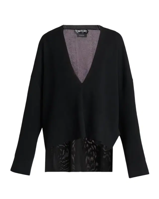 TOM FORD Fine Merino and Viscose V-Neck Sweater