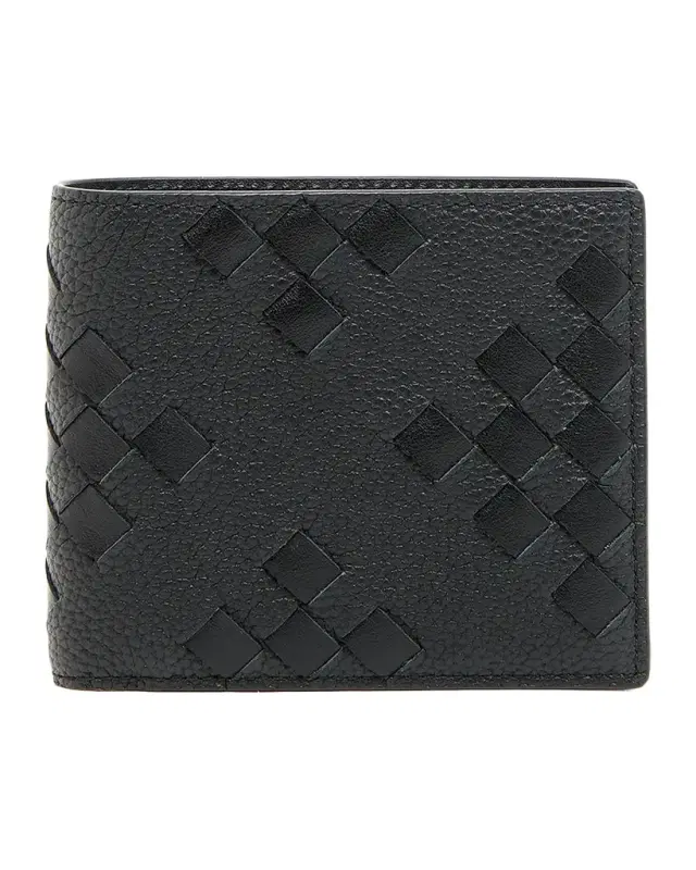 Bottega Veneta Men 's Diamonds Dover Intrecciato Leather Bifold Wallet
