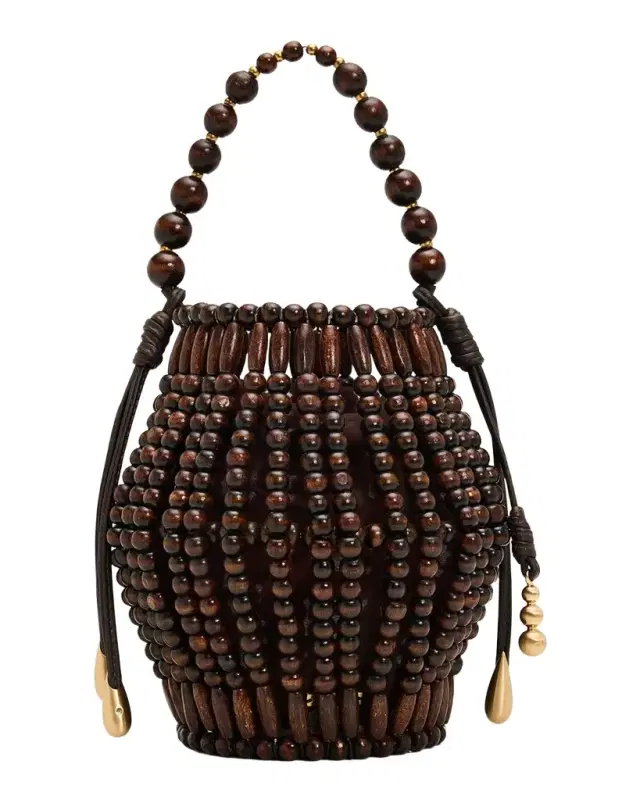 Cult Gaia Mercier Beaded Leather Tote Bag