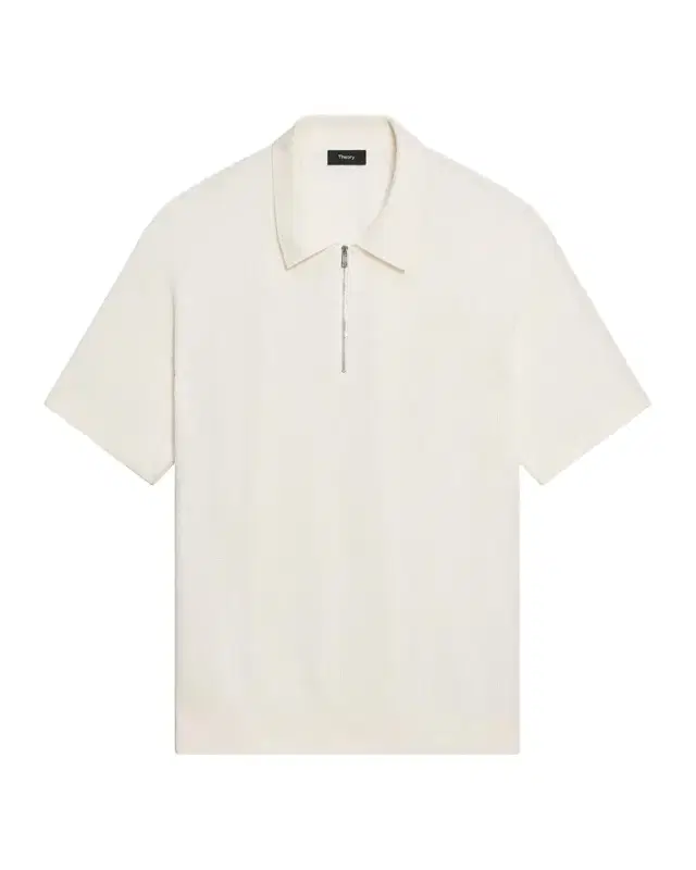 Theory Men 's Tactile Cotton Quarter-Zip Polo Shirt
