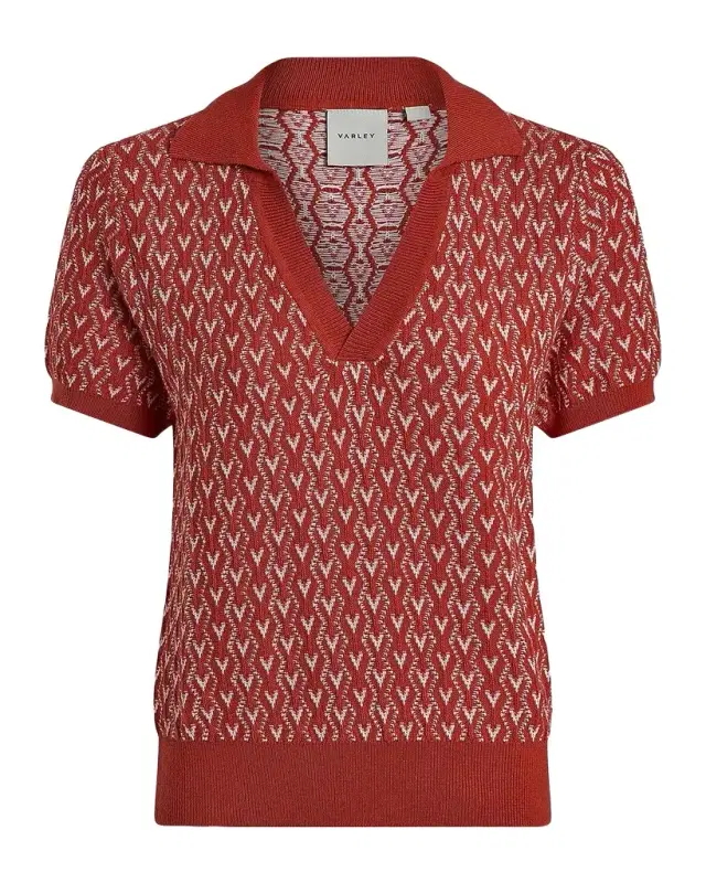 Varley Vincent Printed Jacquard Half-Zip Vest