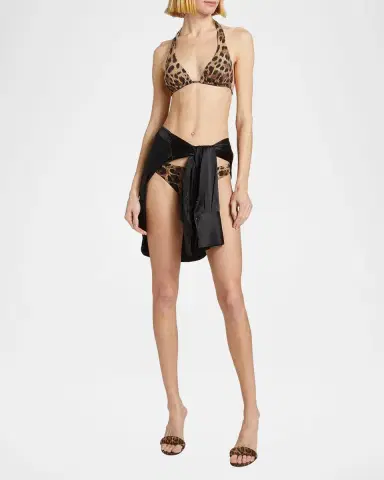 Dolce & Gabbana Leopard Halter Bikini Top | Thumbnail 2 Dolce & Gabbana Leopard Halter Bikini Top | Thumbnail 2