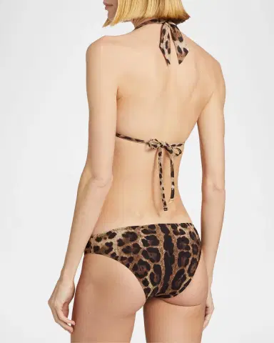 Dolce & Gabbana Leopard Halter Bikini Top | Thumbnail 3 Dolce & Gabbana Leopard Halter Bikini Top | Thumbnail 3