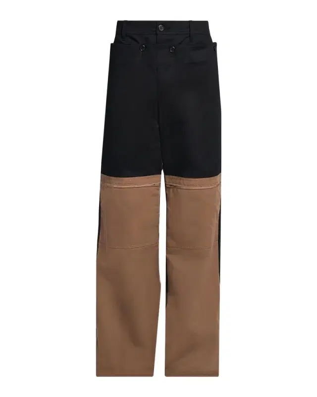 Marni Men 's Contrast Trim Technical Gabardine Cargo Pants