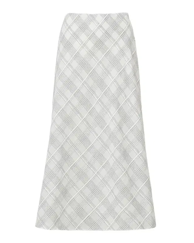 Rag & Bone Wren Plaid Silk-Blend Skirt