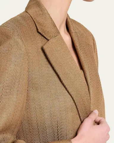 TWP Jillian Herringbone Linen-Blend Blazer | Thumbnail 5 TWP Jillian Herringbone Linen-Blend Blazer | Thumbnail 5