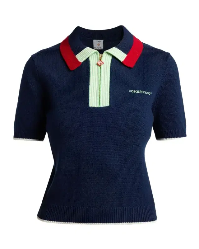 Casablanca Merino Wool Polo Shirt