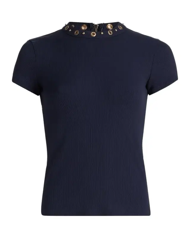 Generation Love Tate Grommet Rib-Knit Top