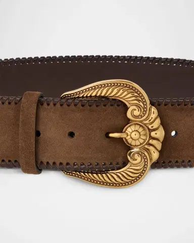 Etro Suede Belt with Paisley Buckle | Thumbnail 2
