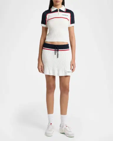 Casablanca Knit Tennis Short-Sleeve Polo Shirt | Thumbnail 2 Casablanca Knit Tennis Short-Sleeve Polo Shirt | Thumbnail 2