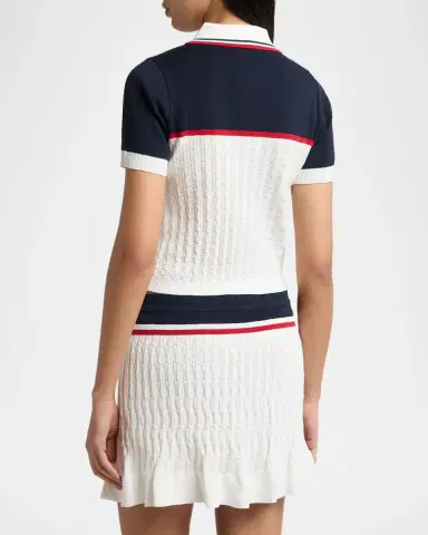 Casablanca Knit Tennis Short-Sleeve Polo Shirt | Thumbnail 3 Casablanca Knit Tennis Short-Sleeve Polo Shirt | Thumbnail 3