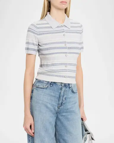 rag & bone Karina Stripe Short-Sleeve Top | Thumbnail 4 rag & bone Karina Stripe Short-Sleeve Top | Thumbnail 4