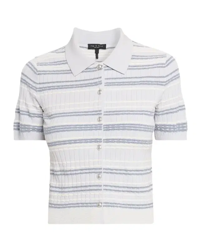 rag & bone Karina Stripe Short-Sleeve Top