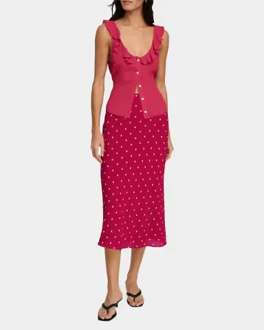 Favorite Daughter The Jojo Polka Dot Midi Skirt | Thumbnail 2 Favorite Daughter The Jojo Polka Dot Midi Skirt | Thumbnail 2