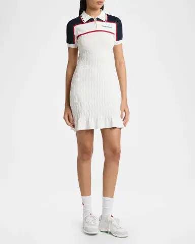 Casablanca Knit Tennis Polo Mini Dress | Thumbnail 4 Casablanca Knit Tennis Polo Mini Dress | Thumbnail 4