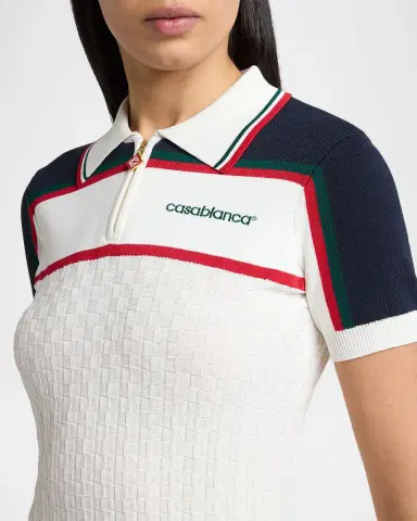 Casablanca Knit Tennis Polo Mini Dress | Thumbnail 5 Casablanca Knit Tennis Polo Mini Dress | Thumbnail 5